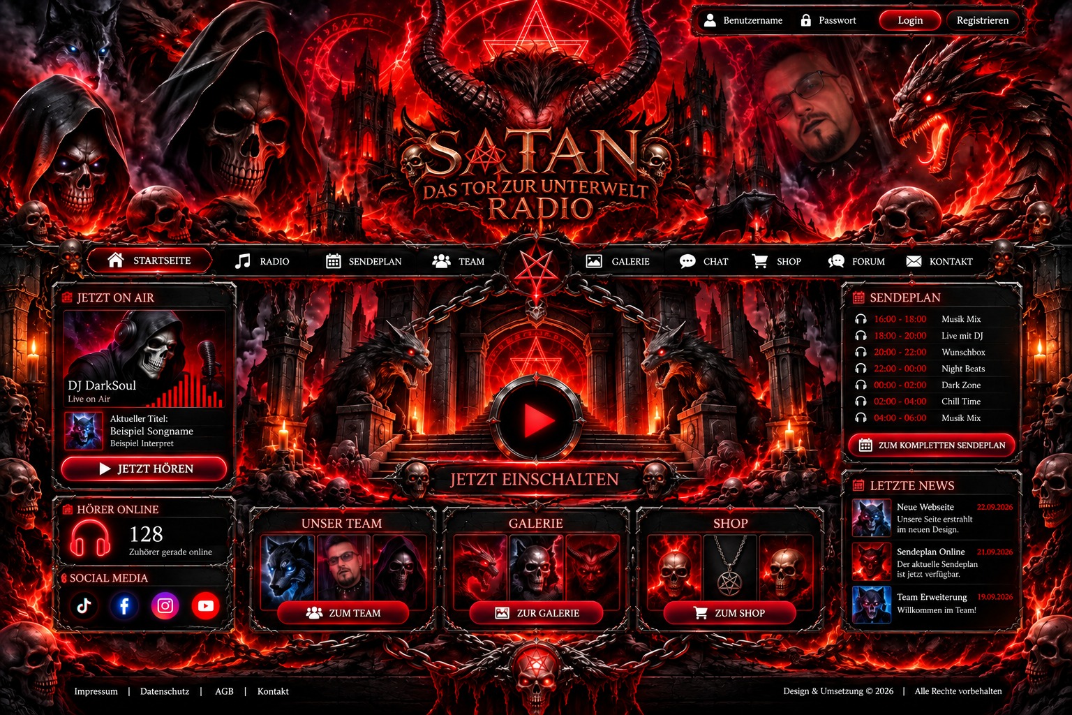 Satan – Das Tor zur Unterwelt Radio Design